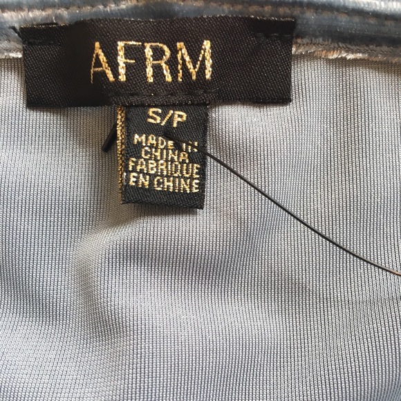AFRM Crushed Blue Velvet Camisole - Picture 6 of 7